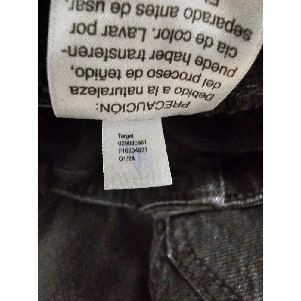 Isabel by Ingrid & Isabel Womens Straight Cargo Jeans Black Cotton Blend Size 10